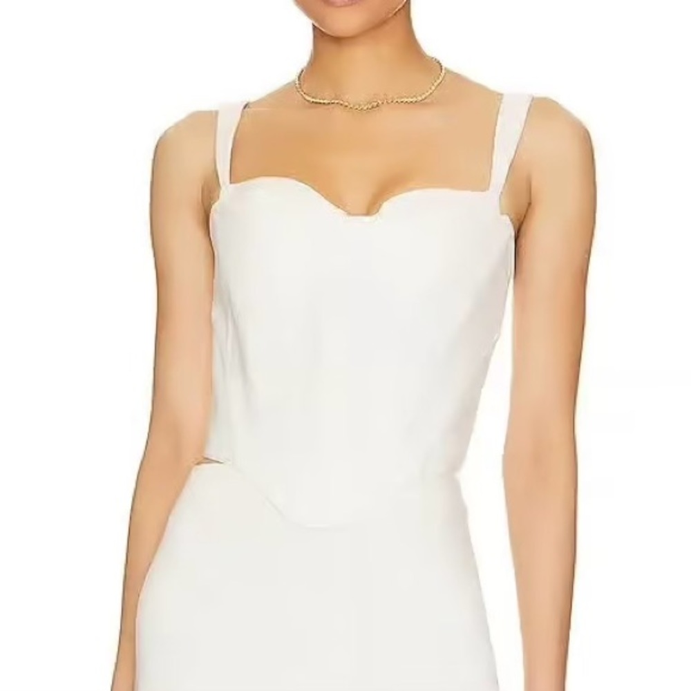 NBD linen corset top